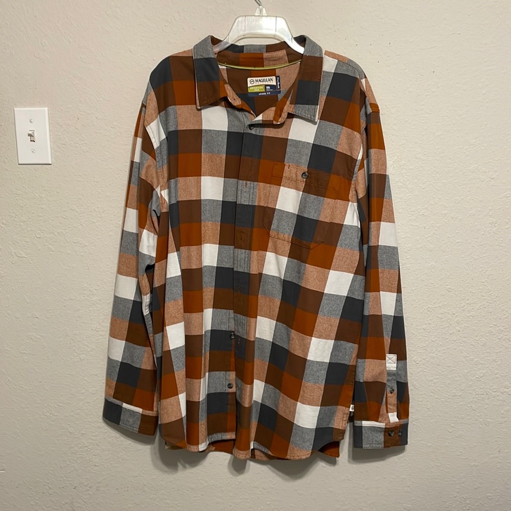 2X Magellan Outdoors Adventure Gear Mens flannel.